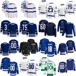 Stitch Hockey Hommes Enfant Femmes 23 Matthew Knies Jersey 89 Nicholas Robertson 3 John Klingberg 18 Noah Gregor 75 Ryan Reaves 11 Max Domi 60 Joseph Woll Arenas Reverse