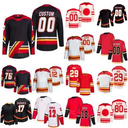 Stitch Hockey Hombres Niño Mujeres 29 Dillon Dube Jersey 18 AJ Greer 80 Dan Vladar 12 Jarome Iginla 76 Martin Pospisil 17 Yegor Sharangovich Connor Zary Heritage Classic