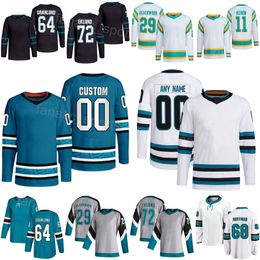 Stitch Hockey Hommes Enfant Femmes 72 William Eklund Jersey 11 Luke Kunin 18 Filip Zadina 29 Mackenzie Blackwood 64 Mikael Granlund 20 Fabian Zetterlund 68 Mike Hoffman