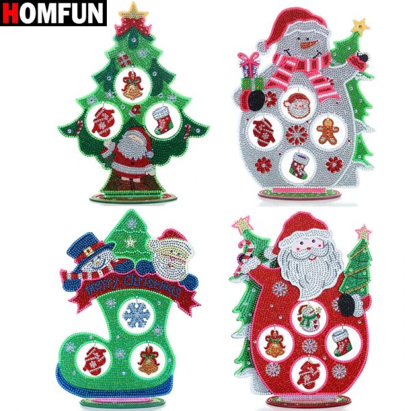 Stitch homfun 5d cristal de Noël arbre de Noël peinture de diamant lueur dans la broderie fluorescente lumineuse sombre strroderie halage bricolage décor