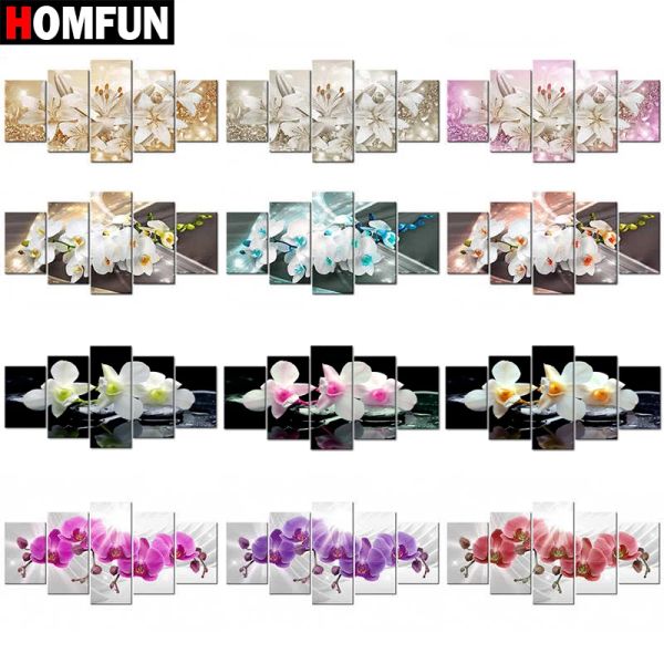 Stitch homfun 5pcs Full Square / Round Drill 5d DIY Diamond Painting 