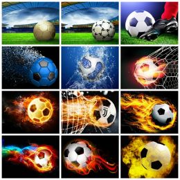 Stitch Huacan Diamond schilderen Nieuwe collectie Fantasie voetbal 5d Diy borduurwerk mozaïek vuur sportplein/ronde thuisdecor