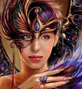 Stitch Jmine Div 5D Masked Women Fairy Full Diamond Painting Cross Cross Kits Art Portrait de haute qualité Paint 3D Paint By Diamonds