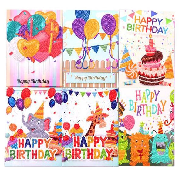 Stitch Laojieyuan DIY Diamond Painting Birthday Cartes d'anniversaire Carte de voeux Cartoon MAINMATE