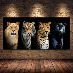 Point grand 5D bricolage diamant peinture nouveauté grands chats sauvages Lion tigre léopard plein diamant mosaïque broderie décoration de la maison V481
