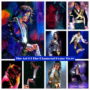 Point de Michael Jackson Pop Music 5D à faire soi-même, perceuses AB, peinture diamant, mosaïque, Art fantastique, broderie d'images, point de croix, décoration d'intérieur