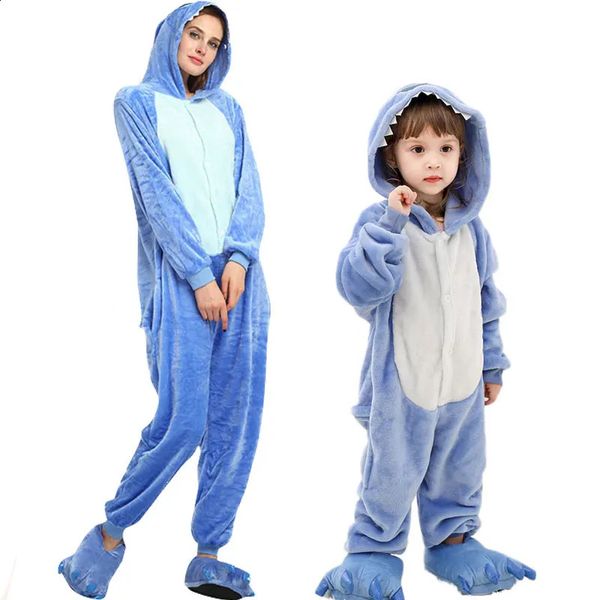 Stitch Onesies Pijamas para adultos Unisex Azul Rosa Stich Cosplay Ropa de fiesta Anime Pijama Niños Niñas Pijamas Niños Mujeres Ropa de dormir 240118
