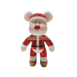Stitch Santa Claus Doll Gift Christmas Fabriqué à la main DIY PEINTURE DU DIAMON