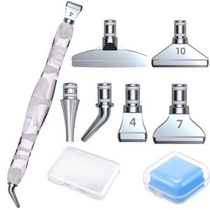 Stitch Silver Metal en acier inoxydable Tie à résine Diamond Painting Art Club Sticky Dot Dot St stys Kits Kits Set Accessories Tool avec cire