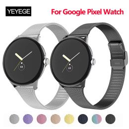 Stitch Slim Ese Metal Band voor Google Pixel Watch Strap Smartwatch roestvrij staal Correa No Gaps Bracelet voor Google Pixel Watch