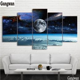 Stitch Space Universe Moon Stars 5pcs Diy Full Square Sale Diamond Painting Cross Stitch 3d Round Diamond Borduurwerk mozaïek Home Decor