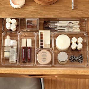 Stitch Transparent Bureau en acrylique Boîte de rangement Organisation de dirmères Organisateur de maquillage de bijoux pour l'organisateur de placard cosmétique pour de petites choses