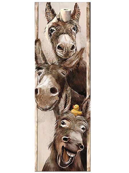 Point mur Art toilettes règles 5D diamant peinture drôle salle de bain Animal vache âne girafe diamant broderie strass de photo cadeau