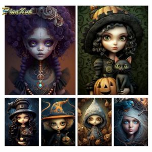 Stitch Witch Girl Cross Stitch Kits 5d Diamond Paint