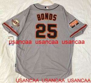 Stikte 2007 All Star Patch Barry Bonds Cool Base Jersey Throwback Jerseys Men Women Youth Baseball XS-5XL 6XL