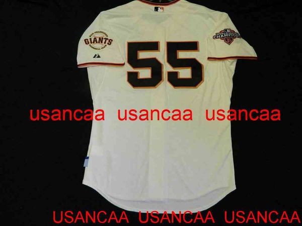 Cosido 2012 SERIE MUNDIAL TIM LINCECUM JERSEY Throwback Jerseys Hombres Mujeres Jóvenes Béisbol XS-5XL 6XL