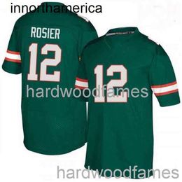 Gestikte 2020 Mens Women Jeugd 12 Malik Rosier Miami Hurricanes Green NCAA voetbalshirt XS-5XL 6XL