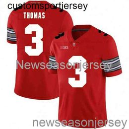 Cousu 2020 Ohio State Buckeyes 3 Michael Thomas Jersey Rouge NCAA Personnalisé n'importe quel numéro de nom XS-5XL 6XL