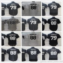 Cousu 2021 Baseball Jerseys 79 Jose Abreu 88 Luis Robert Jersey Top Qualité Gris Blanc Noir Top Qualité Homme Taille S-XXXL