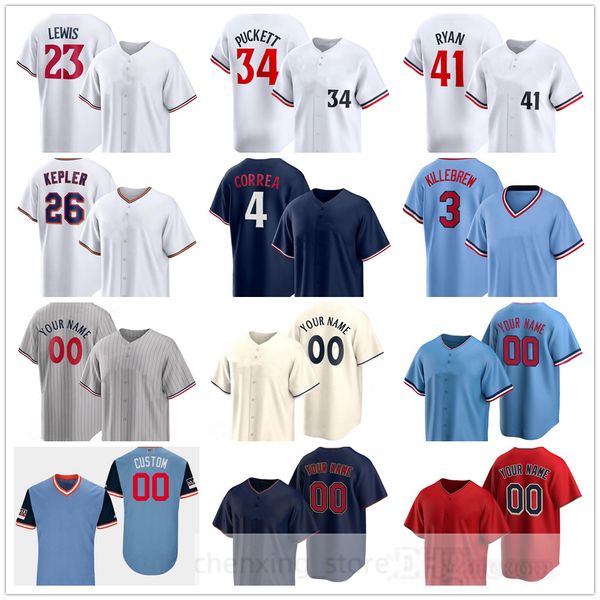 Maillot de baseball cousu 2024 63 Josh Staumont 61 Brock Stewart 56 Caleb Thielbar 48 Justin Topa 37 Louie Varland 57 Zack Weiss 85 Jair Camargo 27 Ryan Jeffers