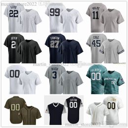 Maillots de baseball cousus 2024 27 Giancarlo Stanton 88 Austin Wells 55 Carlos Rodon 39 Jose Trevino 25 Gleyber Torres 65 Nestor Cortes 74 Clayton Andrews 81 Luis Gil