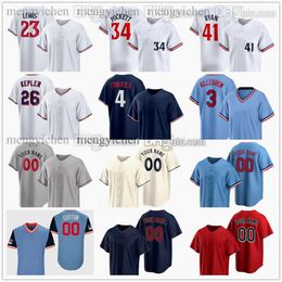 Jerseys de béisbol cosidos 2024 27 Ryan Jeffers 8 Christian Vazquez 47 Edouard Julien 82 Austin Martin 30 Carlos Santana 87 Severino 50 Willi Castro 19 Alex Kirilloff