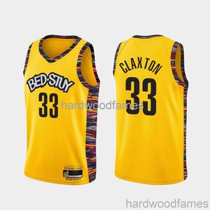 Gestikt # 33 Nicolas Claxton Classic Jersey Geborduurde Basketbal Jersey Custom Mannen Dames Jeugd Basketbal Jersey XS-5XL 6XL