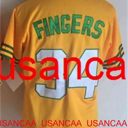 Cousu # 35 HENDERSON # 34 FINGERS # 24 HENDERSON Maillots Throwback Maillots Hommes Femmes Jeunesse Baseball XS-5XL 6XL