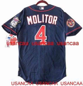 Gestikt #4 Paul Molitor Cool Base Navy Jersey Throwback Jerseys Men Women Youth Baseball XS-5XL 6XL