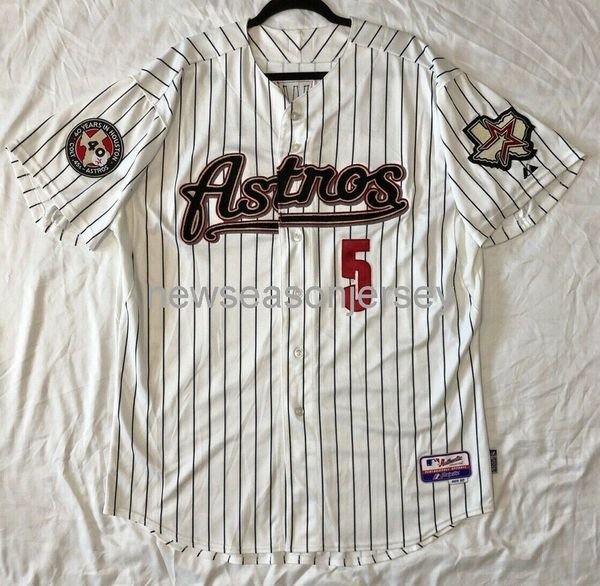 Cosido # 5 JEFF BAGWELL Blanco JERSEY Hombres Mujeres Juventud Béisbol Jersey XS-5XL 6XL