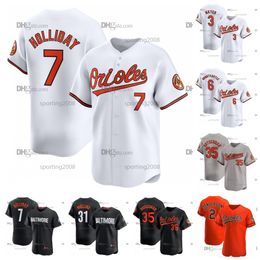 7 Jackson Holliday Adley Rutschman Orioles Jersey Gunnar Henderson Cedric Mullins Austin Hays Jorge Mateo Anthony Santander Corbin Burnes Ryan Mountcastle