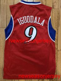 Cousu Andre Iguodala ROUGE Nouveau maillot de broderie Taille XS-6XL Personnalisé N'importe quel nom Numéro Maillots de basket-ball