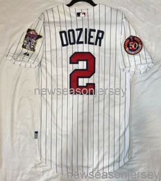 Cousu ANNIVERSAIRE PATCH BRIAN DOZIER COOL BASE JERSEY Hommes Femmes Jeunesse Baseball Jersey XS-5XL 6XL