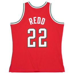 Gestikt basketbalshirt Michael Redd 2001-02 2008-09 mesh hardhout klassieke retro jersey heren dames jeugd S-6XL