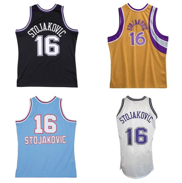 Maillot de basket-ball cousu Peja Stojakovic 2001-02 04-05 05-06 maillot rétro classique en maille Hardwoods pour hommes et femmes, S-6XL