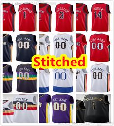 Stitched Zion Basketball 1 Williamson Jerseys CJ 3 McCollum Brandon 14 Ingram Jonas 17 Valanciunas Larry 22 Nance Jr. Kira 13 Lewis Jr. Cody 44 Zeller Trey 25 Murphy III