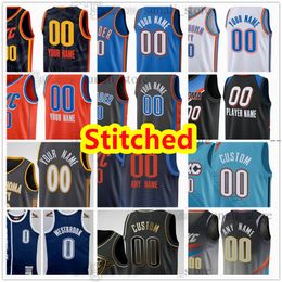 Maillots de basket-ball cousus pour hommes, Cason Wallace, Aaron Wiggins, Bismack, Biyombo, Kenrich Williams, Mike Muscala, Lindy Waters, Olivier Sarr, Keyontae, Johnson, Adam Flagler