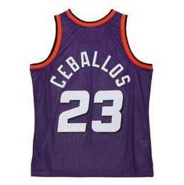 Maillots de basket-ball cousus Cedric Ceballos 1992-93 maille Hardwoods maillot rétro classique hommes femmes jeunesse S-6XL