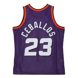 Gestikte basketbalshirts Cedric Ceballos 1992-93 mesh hardhout klassieke retro jersey heren dames jeugd S-6XL