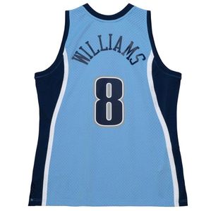 Gestikte basketbaltruien Deron Williams 2006-07 mesh hardhout klassieke retro jersey mannen vrouwen jeugd s-6xl