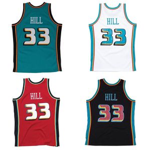 Gestikte basketbalshirts Grant Hill 1996-97 98-99 mesh Hardwoods klassieke retro jersey Heren Dames Jeugd S-6XL