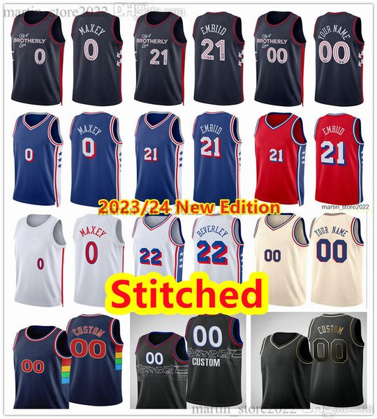 Maillots de basket-ball cousus Jaden Springer Marcus Morris Kenyon Martin Javonte Smart Danuel House Ricky Council De'Anthony Melton Terquavion Smith Allen Iverson