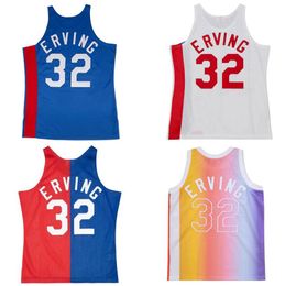 Maillots de basket-ball cousus Julius Erving # 32 1973-83 maille Hardwoods maillot rétro classique hommes femmes jeunesse S-6XL
