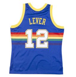 Gestikte basketbalshirts Lafayette "Fat" Lever 1987-88 blauwe mesh hardhout klassieke retro jersey S-6XL