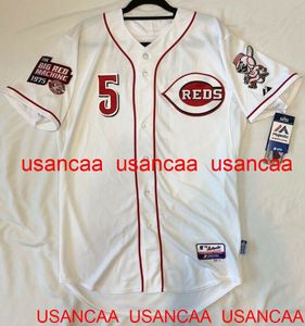 Cousu BIG RED MACHINE PATCH JOHNNY BENCH COOL BASE JERSEY Maillots de retour Hommes Femmes Jeunesse Baseball XS-5XL 6XL