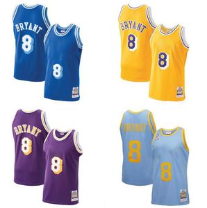 Cousu 8 Bryant Jersey Mitchell et Ness 1996-97 08-09 Hommes maillots de basket rétro