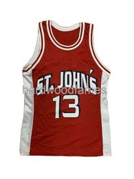 Gestikte kampioen Felipe Lopez Jersey St Johns Vintage NCAA Custom Men Dames Jeugd Basketbal Jersey XS-5XL 6XL