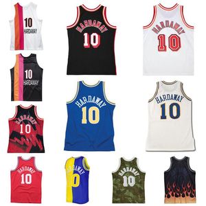 Gestikte basketbalshirts Tim Hardaway #10 1990-91 96-97 mesh hardhout klassieke retro jersey heren dames jeugd S-6XL