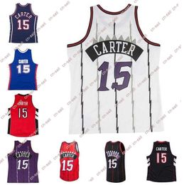 Costurado Clássico Retro Jersey Vince Carter Mitchell Ness 1998-99 06-07 Personalizado Basquete Jerseys Homens Mulheres Juventude S-6XL