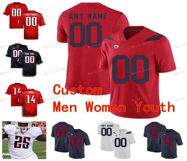 Cosido personalizado 5 Shaquille Richardson 6 Shun Brown 68 Tedy Bruschi 8 Nick Foles Arizona Wildcats College Hombres Mujeres Jersey juvenil 9070171